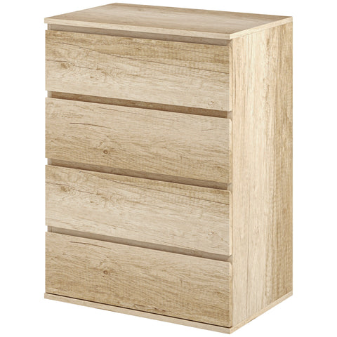 Rootz 4 Drawer Chest of Drawers - Storage Furniture - Minimalist design - Handless, Robust - 60 x 40 x 80 cm