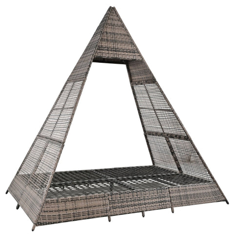 Rootz 4-Piece Rattan Garden Furniture Set - Outdoor Seating - Patio Set - Weatherproof & Durable - 231cm x 231cm x 161cm