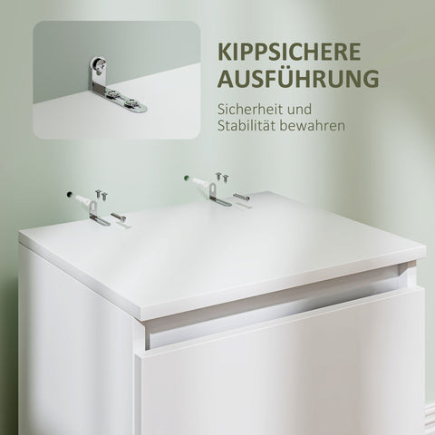 Rootz 2 Drawer Bedside Table - Nightstand - Side Table - Ample Storage - 39.6L x 32.3W x 56H cm