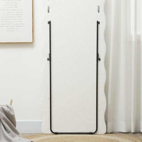 Rootz Full Body Mirror - Standing Mirror - Vaulted Mirror - Break-proof Glass - 160 x 60 cm White