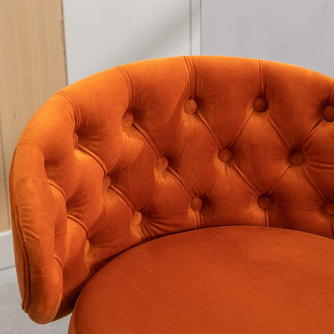 Rootz Velvet Bar Stool - Retro Stools - Luxurious Seats - 360° Rotation - Dimensions: 53cm x 50.5cm x 93cm