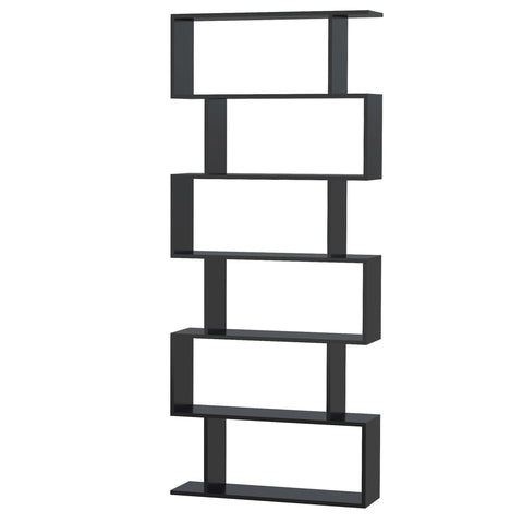 Rootz Zigzag Design Bookcase - Bookshelf - Storage Unit - Elegant & Spacious - 80W x 23D x 192H cm