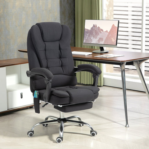 Rootz Ergonomic Office Chair - Desk Chair - Massage Armchair - Full Recline & Heat - 65W x 138D x 98-104H cm