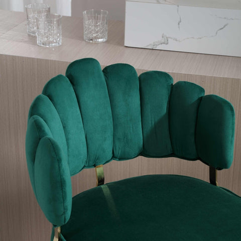 Rootz Adjustable Bar Stool Set - Retro Style Chairs - Velvet Swivel Stools - Ergonomic Comfort - 48cm x 45.5cm x 92-114cm