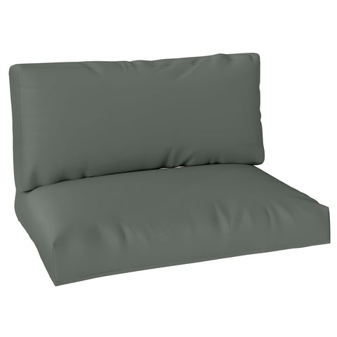 Rootz Pallet Pillow 2 Set - Receptive Seat Cushion - Pallette Cushion with Backrest - Maximum Comfort - 120x80x20cm - Grey