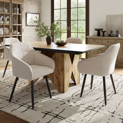 Rootz Modern Kitchen Dining Table - Bistro Table - Dining Room Table - Durable Frame - 138.5cm x 80cm x 75cm