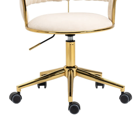 Rootz Velvet Office Chair - Ergonomic Chair - Swivel Chair - Comfortable & Stylish - 62L x 62W x 67H cm