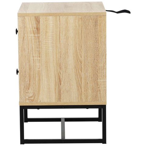 Rootz Bedside Table - Nightstand - Night Dresser - Vertical Design - Ample Storage - Durable Construction - 48cm x 39.5cm x 60cm
