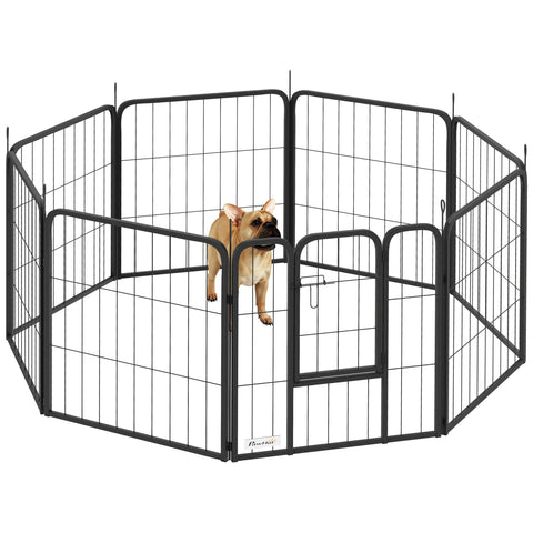 Rootz Dog Park - Pet Playpen - Foldable Dog Enclosure - Stable Steel Structure - 112cm x 112cm x 60cm