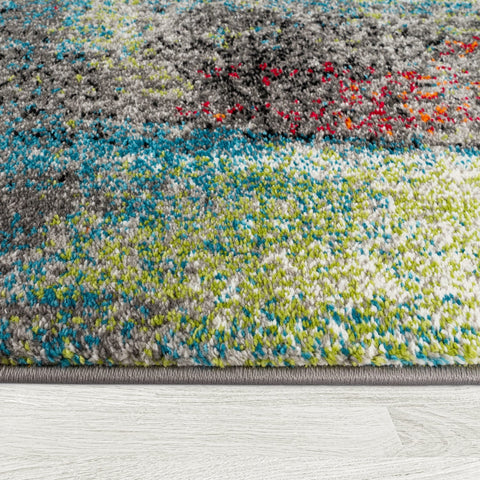 Bright Area Rug – Vibrant 3D Diamond Pattern – Soft & Durable Polypropylene