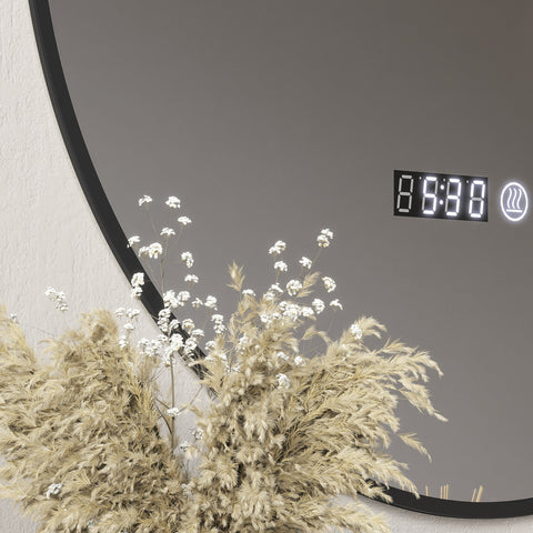 Rootz Round LED Bathroom Mirror - Illuminated - Touch Control - Adjustable Brightness - Ø 70cm x 3T cm