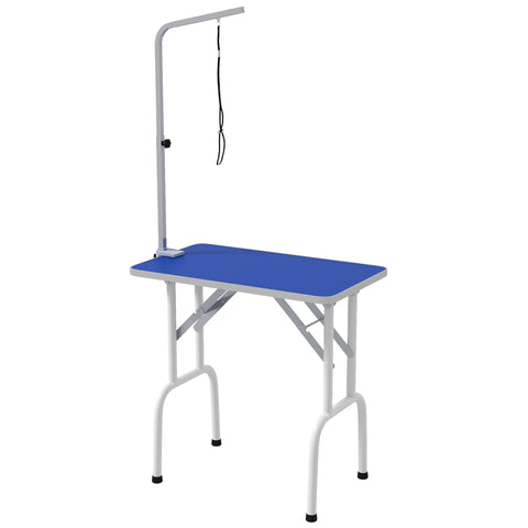 Rootz Pet Care Table - Styling Table - Grooming Station - Stable Metal Frame - 81cm x 48.5cm x 80cm - Blue