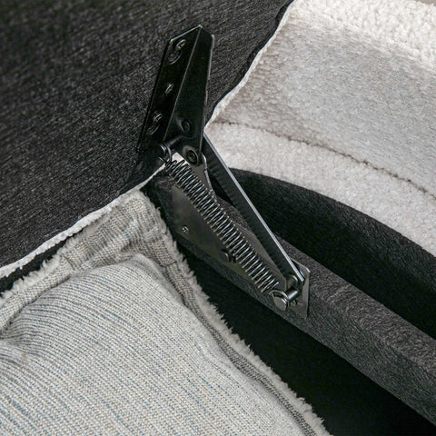 Rootz Bench with Storage Space - Hallway Bench - Shoe Bench - Padded Seating - Ample Storage - High Stability - 105cm x 44cm x 45.5cm - Cream/Beige