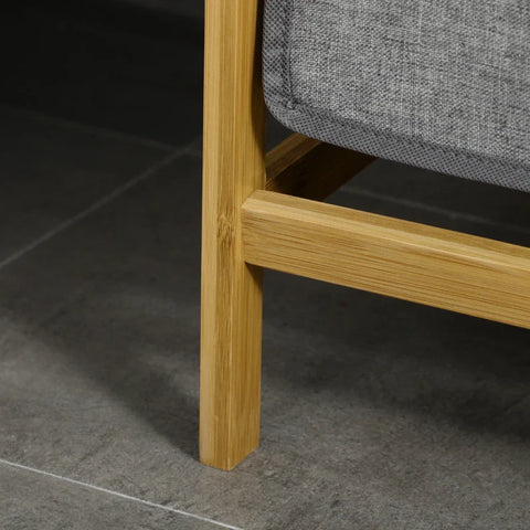 Rootz Bamboo Laundry Basket - Laundry Hamper with Shelf - Pull-out Bags for Bedroom - Bathroom - Laundry Room - Grey - 64 x 33 x 73 cm