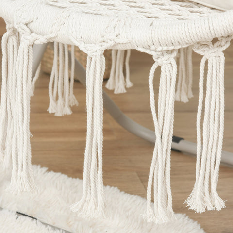 Rootz Hanging Chair - Round Garden Chair - Moon Papasan Chair - Great Comfort - 77cm x 64cm x 74cm