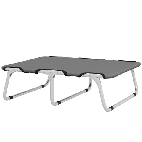 Rootz Folding Dog Lounger - Pet Cot - Portable Dog Bed - Hot/Cold Protection - 600D Oxford - Indoor Outdoor - Easy Clean - Steel Frame - 71cm x 58cm x 20cm