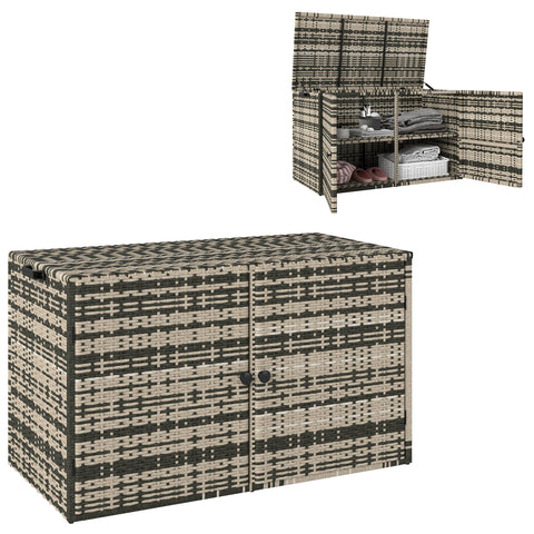 Rootz Rattan Edition Storage Box - Cushion Box - Garden Storage - Large Capacity - 118cm x 57cm x 69cm - Brown