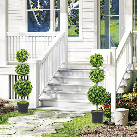 Rootz Artificial Plant Set - Faux Greenery - Decorative Potted Plants - Low Maintenance - 100cm x Ø20cm x 17cm