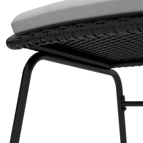 Rootz Garden Furniture Set for 2 - Outdoor Lounge - Patio Set - Soft Cushions - Steel & Braided Cord - 70cm x 63cm x 73cm Armchair