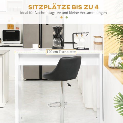 Rootz Bar Table - Kitchen Counter - Dining Table - Modern Design - High Gloss Surface - 120cm x 40cm x 100cm - MDF