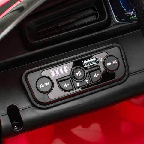 Rootz Maserati MC20 Electric Car for Kids - 12V Ride-On - Remote Control - LED & Music - Safe & Fun - 105cm x 65.5cm x 42cm Red