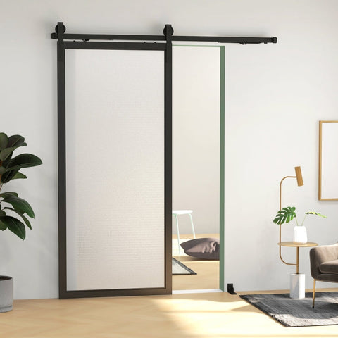 Rootz Sliding Door Hardware Kit - Rail Set - Smooth Operation - Space Saving - Carbon Steel - 183cm x 0.5cm x 4cm