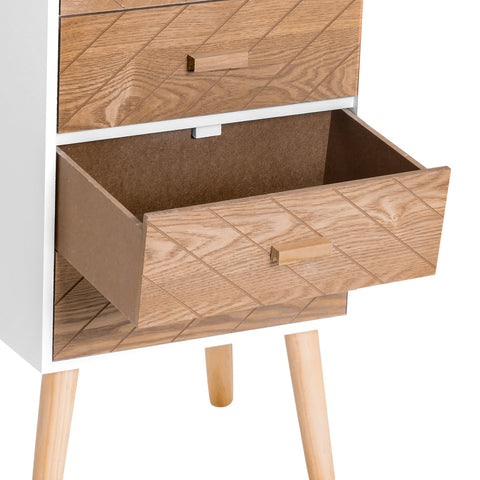 Rootz Bedside Night Table - Corridor Dressing Table - Wood Storage Nightstand - Durable & Stylish - 40 x 30 x 75 cm