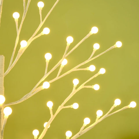 Rootz Illuminated Artificial Light Tree - LED Light Tree - Pre-lit Christmas Tree - Foldable Branches - Warm White Lights - 20cm x 20cm x 150cm