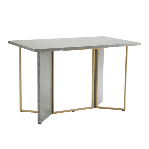 Rootz Modern Dining Table - Cement Look - Versatile Table - Durable & Easy to Clean - 119cm x 70cm x 75cm