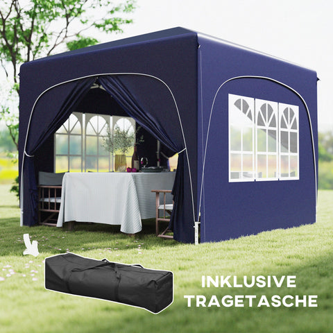 Rootz Pop-Up Gazebo - Garden Tent - Festival Shelter - UPF50+ Protection - 300cm x 300cm x 273cm - Easy Setup & Portable with Carry Bag