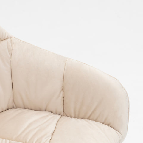 Rootz Height Adjustable Swivel Chair - Rotatable Seat - Velvet Office Chair - Maximum Comfort - 44cm x 55cm x 91cm