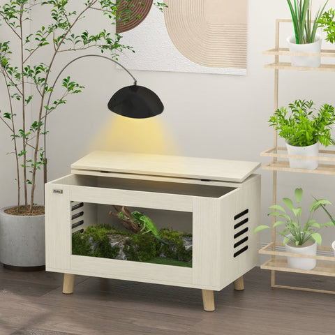 Rootz Reptile Box Terrarium - Vivarium - Kweekbox - Gemakkelijke toegang - Gezonde luchtstroom - Duidelijk zicht - 80 cm x 50 cm x 50 cm - Gehard glas