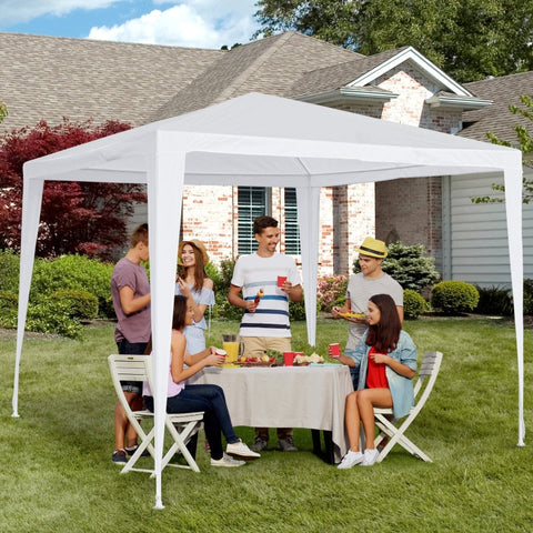 Rootz Garden Pavilion Party Tent - Outdoor Canopy - Event Shelter - Robust Frame - Water-Repellent Roof - Easy Transport - 270cm x 270cm x 245cm
