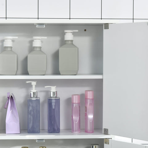 Rootz Wall Mirror Cabinet - Bathroom Storage - Toilet Organizer - Space-Saving - 55W x 17.5D x 60H cm