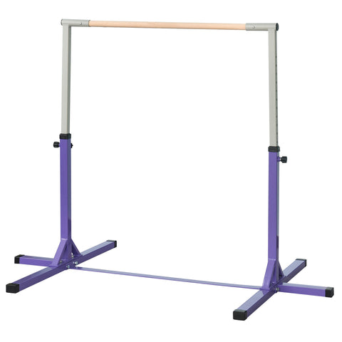 Rootz Gymnastics Stretching Rod - Height Adjustable Bar - Training Equipment - Improves Flexibility - 194cm x 121cm x 92-150cm - Steel & Wood