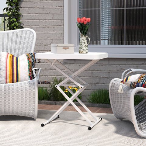 Rootz Garden Table - Portable Table - Bistrotic - Space-Saving, Foldable, 5 Height Options - 65x45x70cm