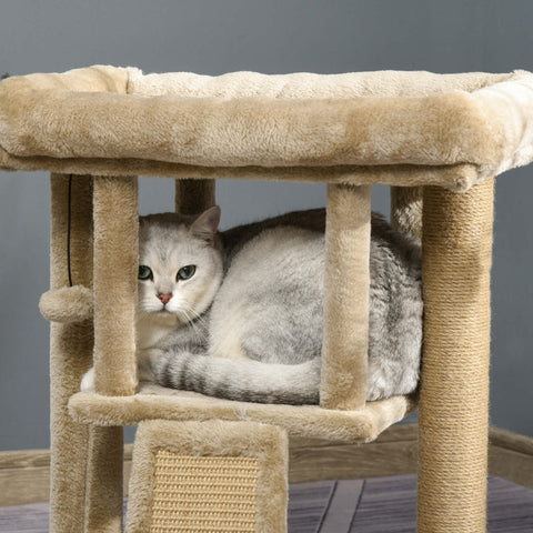 Rootz Cat Scratching Post - Cat Play Station - Cat Rest Station - Ultimate Play - Claw Sharpening - High-Quality Construction - 40W x 40D x 57H cm