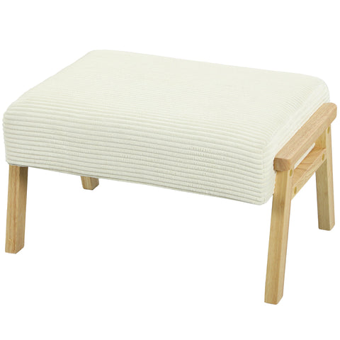 Rootz Sitting Stool - Footrest - Upholstered Stool - Comfortable Seating - 70cm x 46cm x 40cm