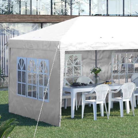 Rootz 3x6m Folding Gazebo - Party Tent - Removable Sidewalls - Sturdy Steel Frame - 5.85m x 2.95m for Versatile Outdoor Events