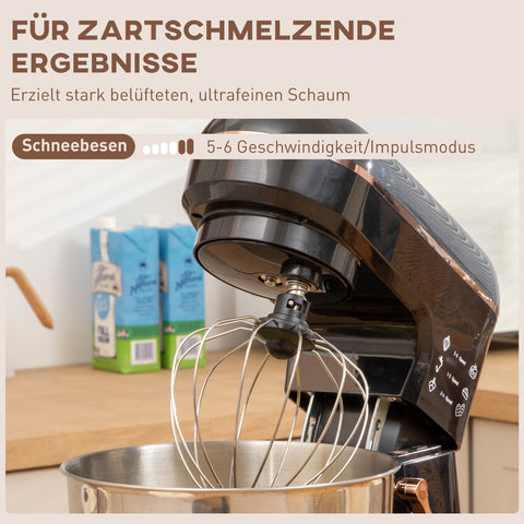 Rootz Blender Food Processor - Mixer - 6 Speed Levels - 5.5L Stainless Steel Bowl - 41cm x 26cm x 32cm