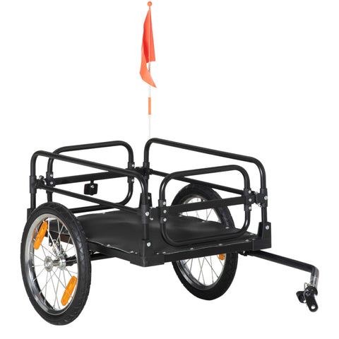 Rootz Bicycle Trailer - Transport Trailer - Bicycle Cart - 40kg Capacity - Steel - 125cm x 64cm x 53.5cm