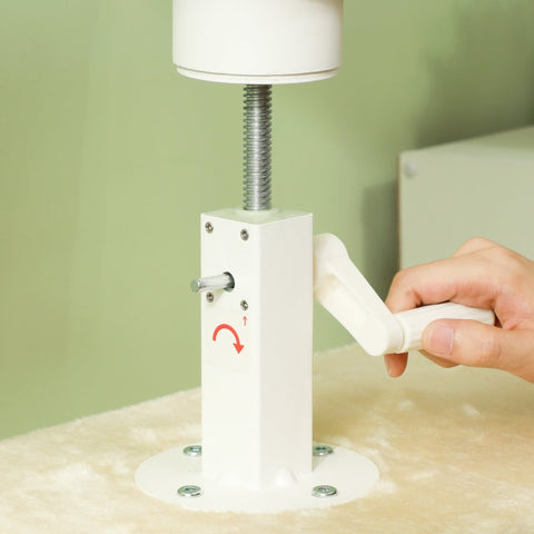 Rootz Floor to Ceiling Cat Tree - Adjustable Cat Scratching Post - Extendable Height - 5 Cozy Floors - Stable Base - Cat Furniture - 42.5cm x 26.5cm x 225-275cm