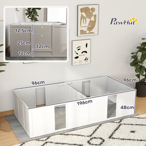 Rootz Whelping Box - Puppy Nest - Dog Birth Crate - Safe & Cozy Retreat - 196L x 96W x 48H cm