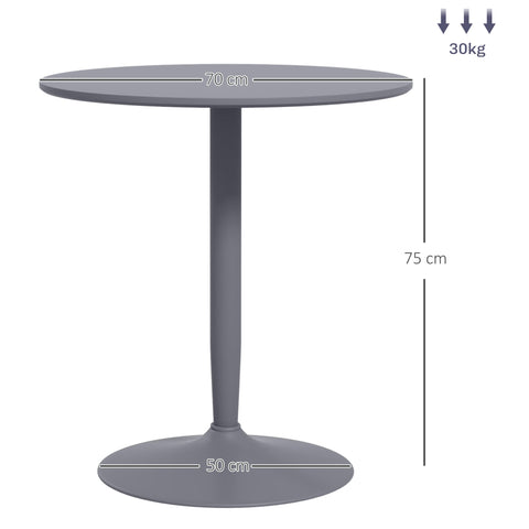 Rootz Round Dining Table - Dining Room Table - Kitchen Table - Steel Frame - Space Saving Design - 70 x 70 x 75 cm