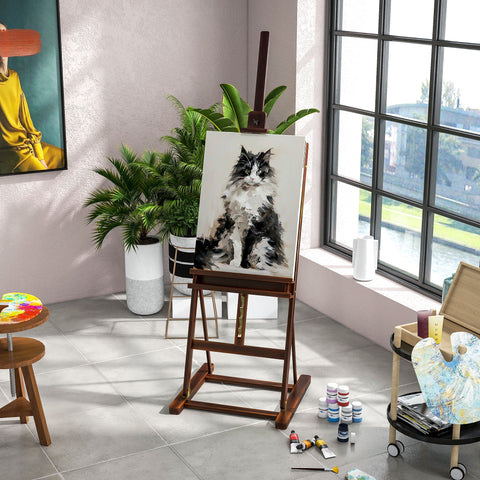 Rootz Beech Wood Easel - Artist Stand - Adjustable Art Stand - Height & Incline Adjustable - 171cm to 230cm