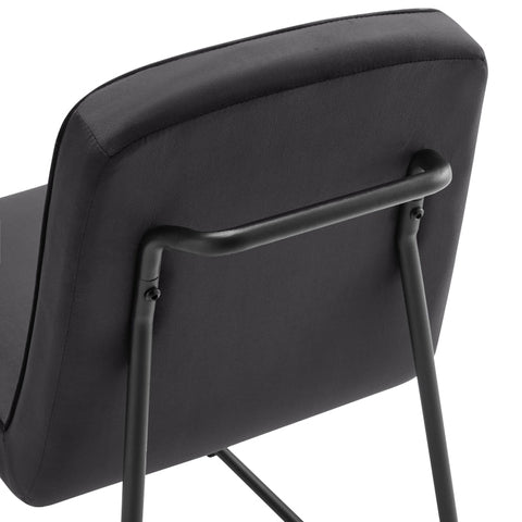 Rootz Black Velvet Dining Chairs - Modern Dining Seats - Elegant Upholstered Chairs - Comfy High-Density Foam - 46L x 45W x 81.5H cm