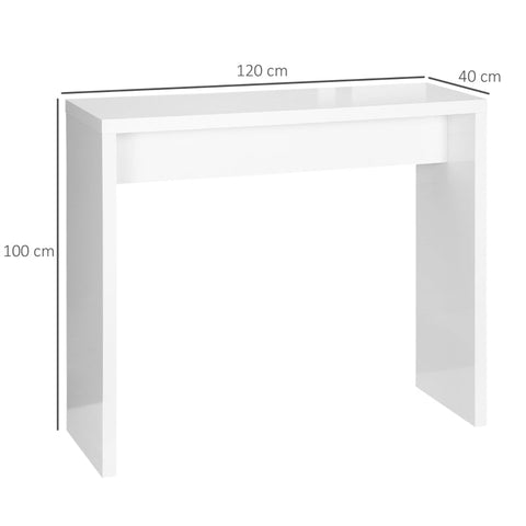 Rootz Bar Table - Kitchen Counter - Dining Table - Modern Design - High Gloss Surface - 120cm x 40cm x 100cm - MDF