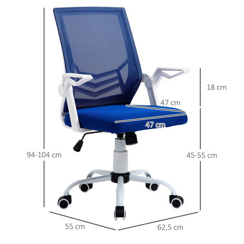 Rootz Ergonomic Office Chair - Mesh Desk Chair - Adjustable Computer Chair - Lumbar Support - 62.5cm x 55cm x 94-104cm