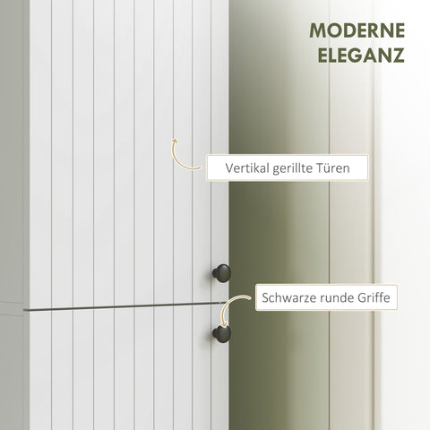 Rootz Wall-Mounted Bathroom Cabinet - Storage Unit - Organizer - Space-Saving Design - MDF, White - 30cm x 30cm x 161cm