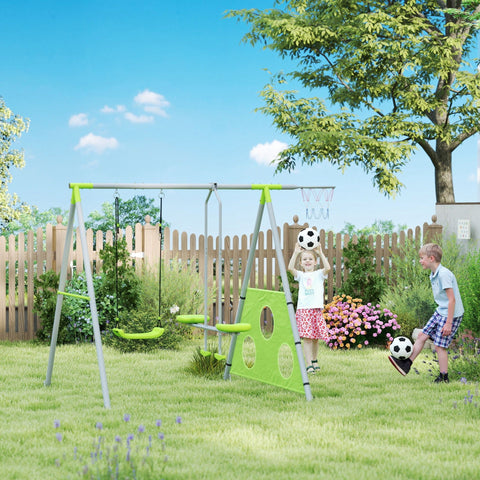 Rootz Children's Outdoor Skelset - Kids Swings - Playground Set - Weather-Resistant - 215cm x 180cm x 182cm